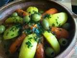 Tajine pomme de terre carotte et olive