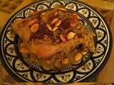 Tajine poulet raisin sec et amandes grillés