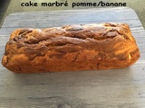 Cake marbré pomme/banane :