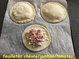 Feuilletés chèvre/jambon/tomate :