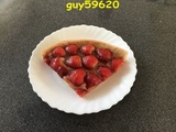 Tarte aux fraises/compotée de rhubarbe :
