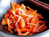 Kimpira de carotte au gingembre (salade Japonaise)