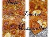 Tarte tomate mozzarella chèvre chaud