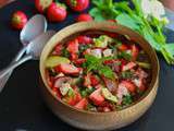 Salade d’été …Fêta et fraises