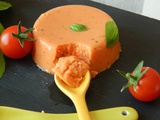 Mousse de tomates au basilic (à l'agar-agar)