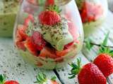 Tiramisu aux fraises et avocat (sans lactose)