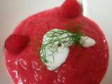 Soupe de framboises rhubarbe