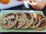 Pancakes aux Pépites de Chocolat et Éclats d'Amandes (à la farine intégrale et lait d'avoine)