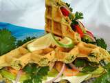 Pâte à Gaufres salée à la Coriandre et Waffles Club Sandwiches