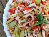 Salade de Poulpe et Christophine ou Salade Zourite Chouchou à ma Façon