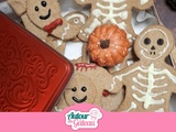 Biscuits halloween : tête coupée et squelette en pâte sablée