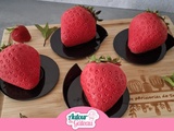 Entremet fraise en trompe oeil