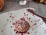 Gâteau cerveau : entremets individuels pour halloween