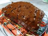 Cake gourmand au chocolat, couverture mi noire aux amandes (d'apr.Cédric Pernot, via Mercotte)