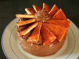 Dobostorta de Mercotte (#lmp, version mini,gâteau hongrois léger (!)...à la crème au chocolat décor biscuit caramélisé)