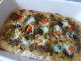 Focaccia facile ail persil et mozzarelle