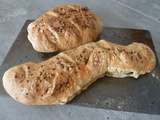 Manque de pain pour demain, allez vite...un pain sans pétrissage T80 au graines de lin