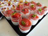 Mini verrine de Cheesecake minute aux fraises (ou framboises)