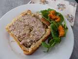 Pâté en croûte (porc, veau, foie gras, amandes)