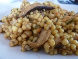 Pâtes plombs à la cannelle, pois chiches et shitakés à la tunisienne