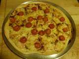 Pizza au Maroilles et aux tomates cerise