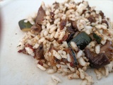 Poêlée de courgettes fermes aux champignons et riz japonais express