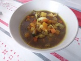 Potage de légumes en dés au bouillon de miso