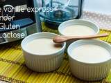 Au blender : crème vanille express sans lactose