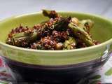 Bio : salade printanière de quinoa rouge aux pointes d’asperge