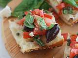 Tartines à la salade crétoise (tartines grecques)