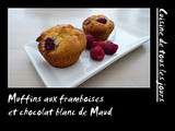 Muffins aux framboises et chocolat blanc de Maud