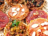 Assortiments mini tartelettes croustillantes aux saveurs marocaines