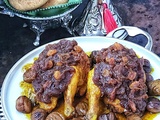 Coquelets au tfaya et aux marrons (El kastel)