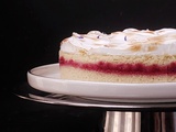 Couscous seffa meringué à la noix de coco, à la framboise et fleur d'oranger