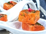 Cubes de saumon gravlax