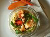 Panna cotta de homard, salade de quinoa