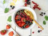 Porridge de polenta aux fruits rouges {cassis-groseilles-fraises}