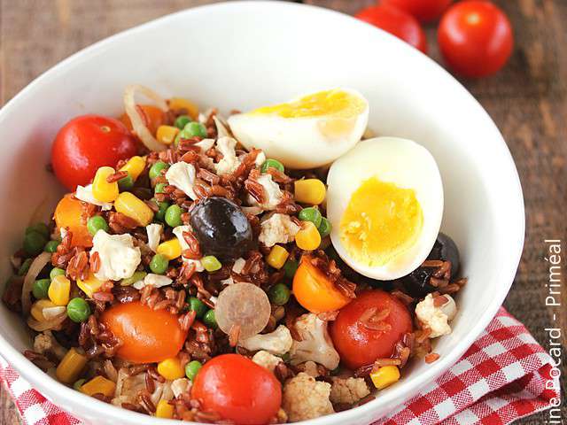 Salade de riz noir à l'avocat et à la papaye - La fée Stéphanie