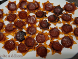 Etoiles feuilletées, chorizo tomates