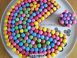 Gâteau d’anniversaire : Marbré en forme de Pac-Man arc-en ciel