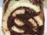Gâteau roulé chocolat-vanille