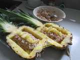 Ananas dans sa coque au thon et riz carnaroli