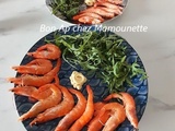 Crevettes mayo et roquette et qq photos du départ (caravanes du Tour de France à st Malo) et feu d’artifice du 14 juillet côté plage du Môle