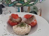 Petites tomates farcies porc veau et bonne fête des mamans