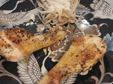 Pilons de poulet à l'air frayeur, au soja frais, balade au sillon à st Malo chez moi