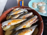 Sardines aux pdt de Noirmoutier et csj aux nouilles asiatiques