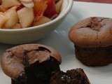 Mini-moelleux au chocolat et coeur de pistache