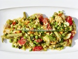 Alcaline : salade de légumes crus, cuits et lardons