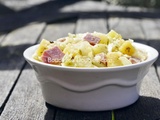 Salade alcaline : chou, pommes de terre, rutabaga, jambonneau