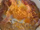 Porridge au bacon, œufs et cheddar